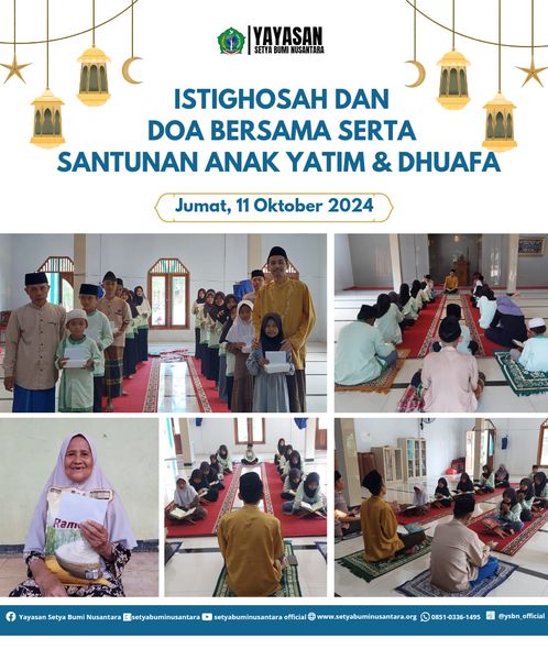 Istighosah dan Doa Bersama Serta Santunan Anak Yatim dan Dhuafa | Jum’at, 11 Oktober 2024