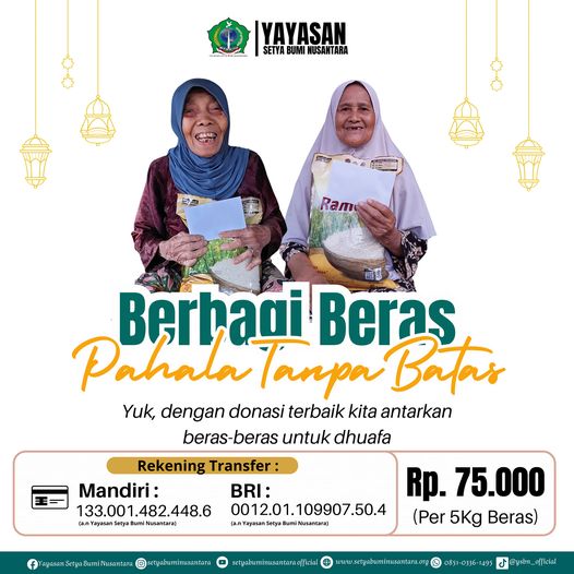 Berbagi Beras, Pahala Tanpa Batas