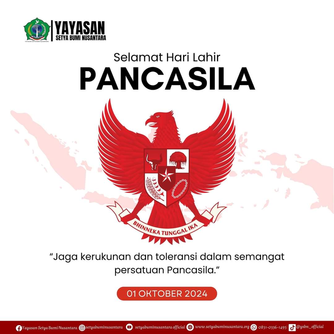 Selamat Hari Lahir Pancasila 1 Oktober 2024