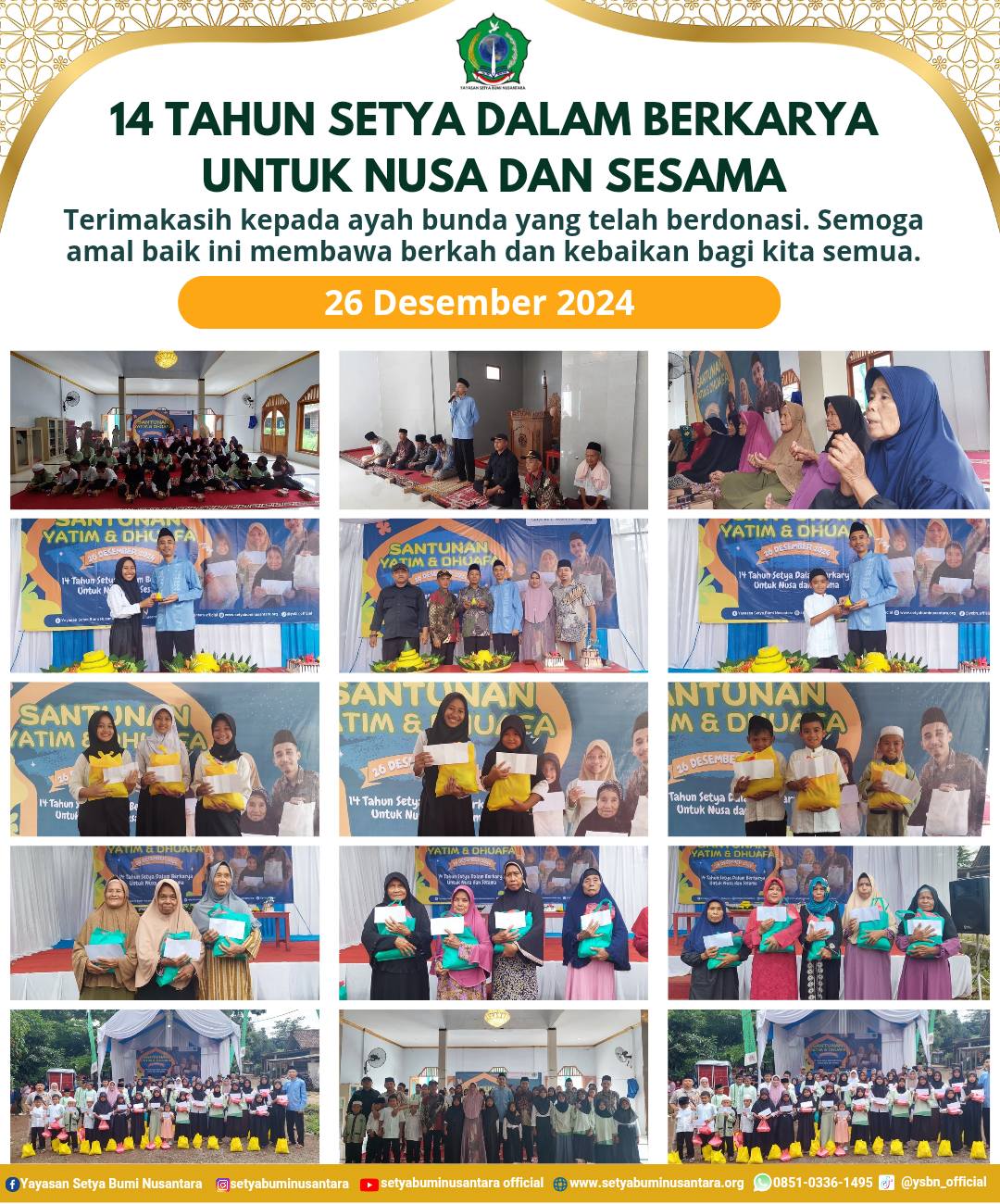 14 Tahun Setya dalam Berkarya untuk Nusa dan Sesama | 26 Desember 2024