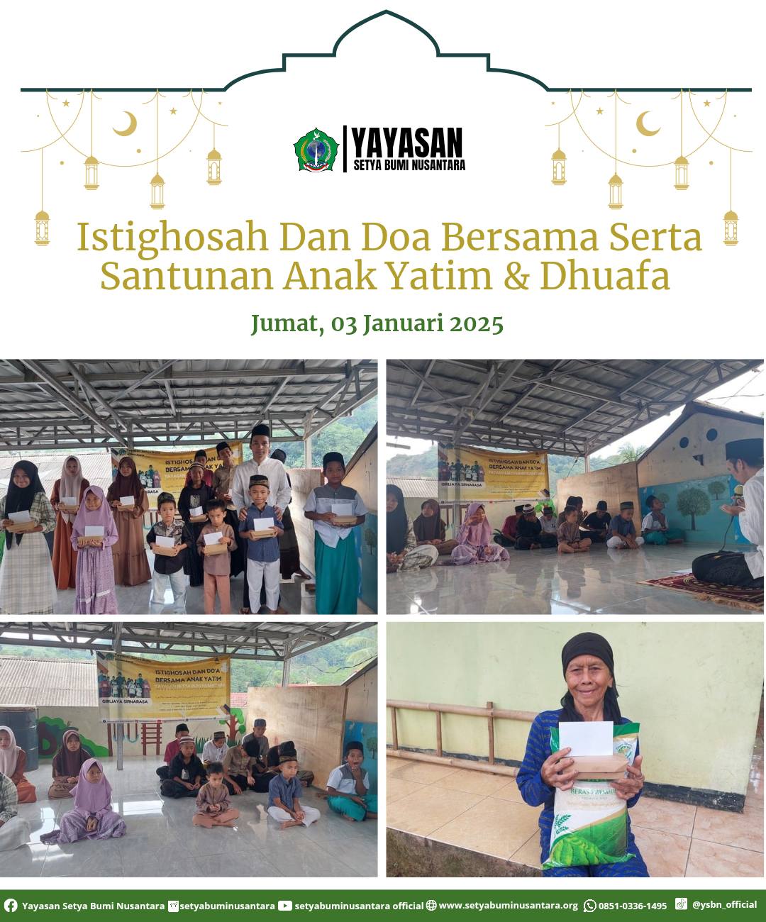 Istighosah & Doa Bersama Serta Santunan Anak Yatim & Dhuafa | Jum’at, 3 Januari 2025