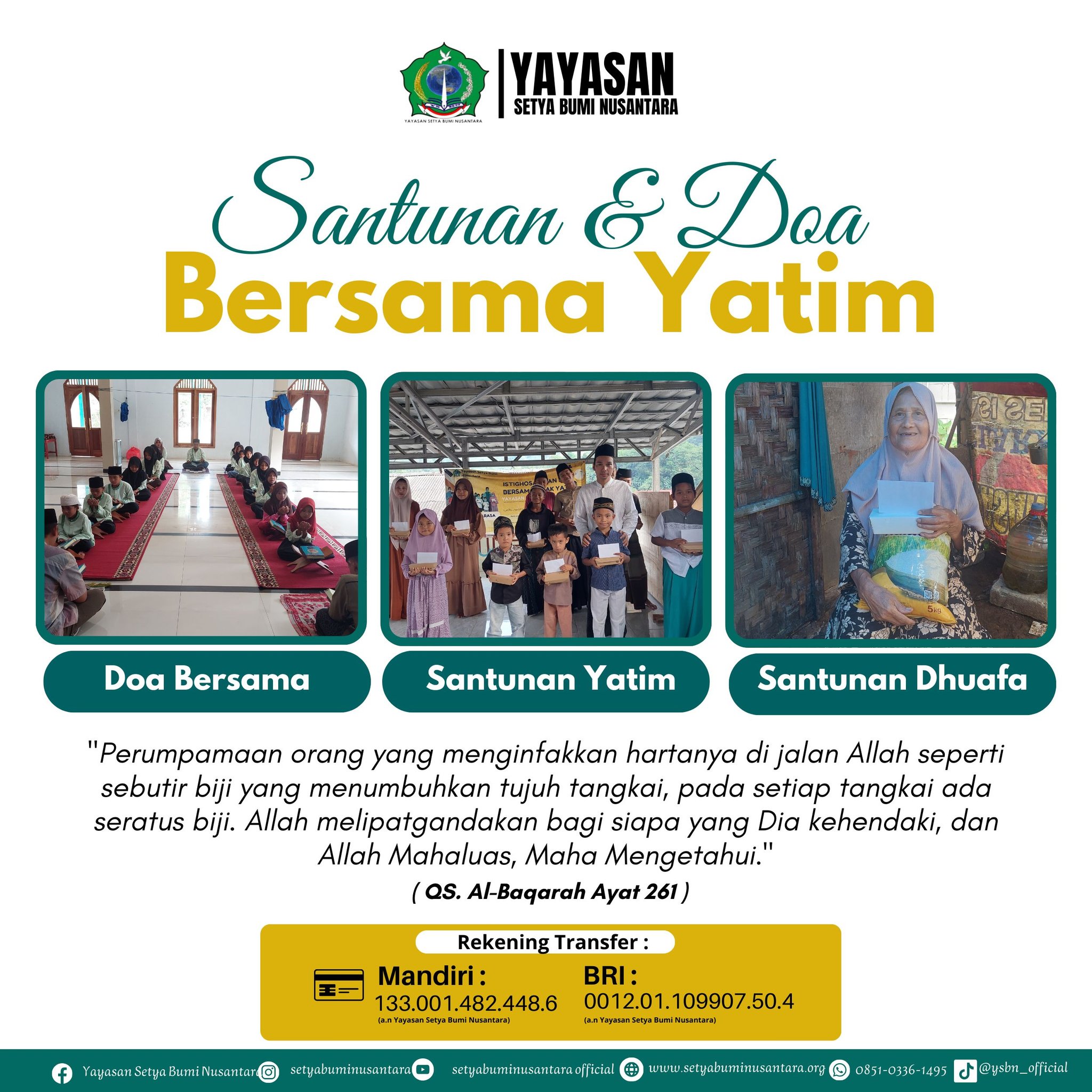 Santunan dan Doa Bersama Yatim