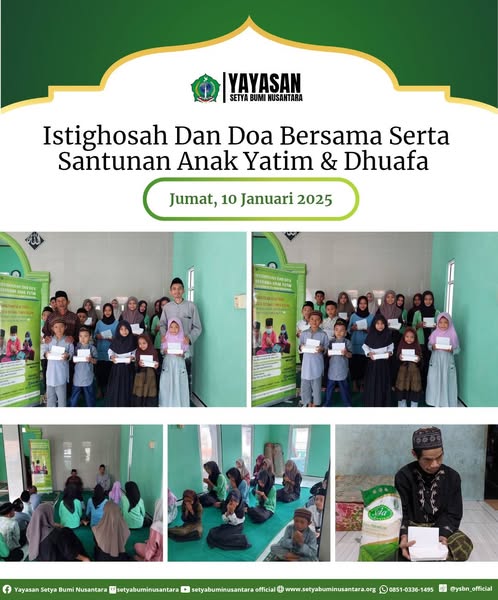 Istighosah & Doa Bersama Serta Santunan Anak Yatim & Dhuafa | Jum’at, 10 Januari 2025
