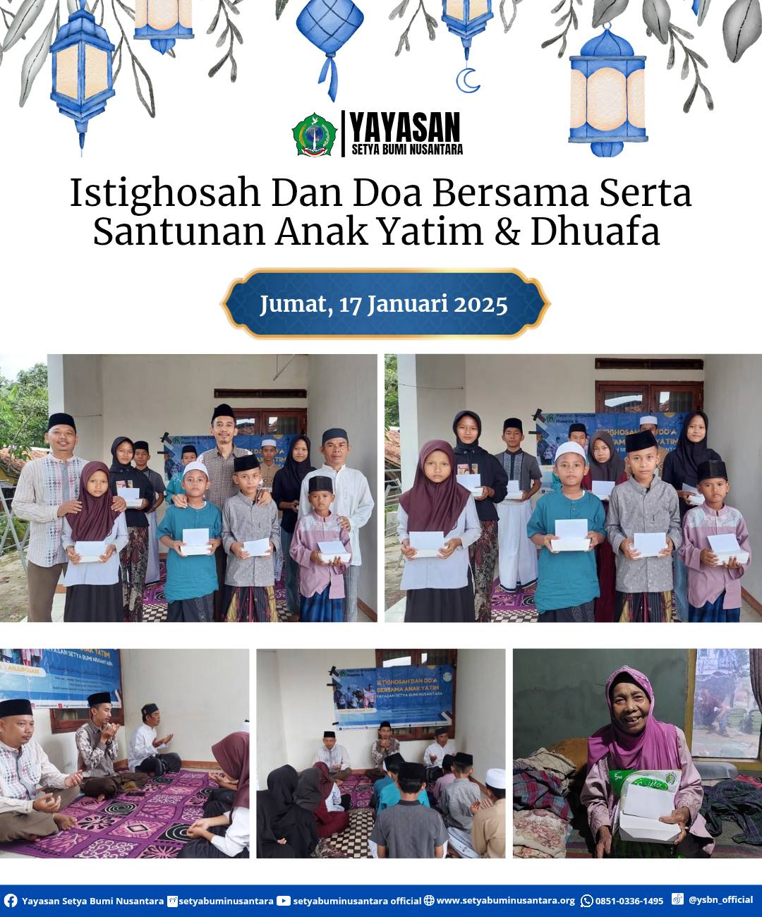 Istighosah & Doa Bersama Serta Santunan Anak Yatim & Dhuafa | Jum’at, 17 Januari 2025