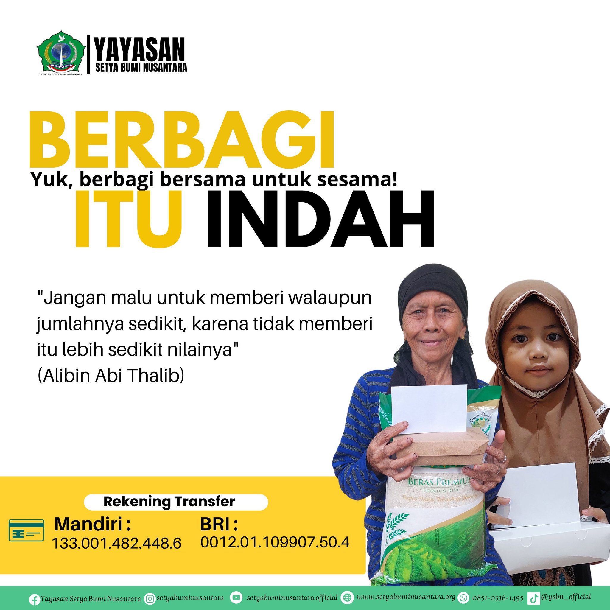 Berbagi Yuk! Berbagi Bersama Untuk Sesama Itu Indah