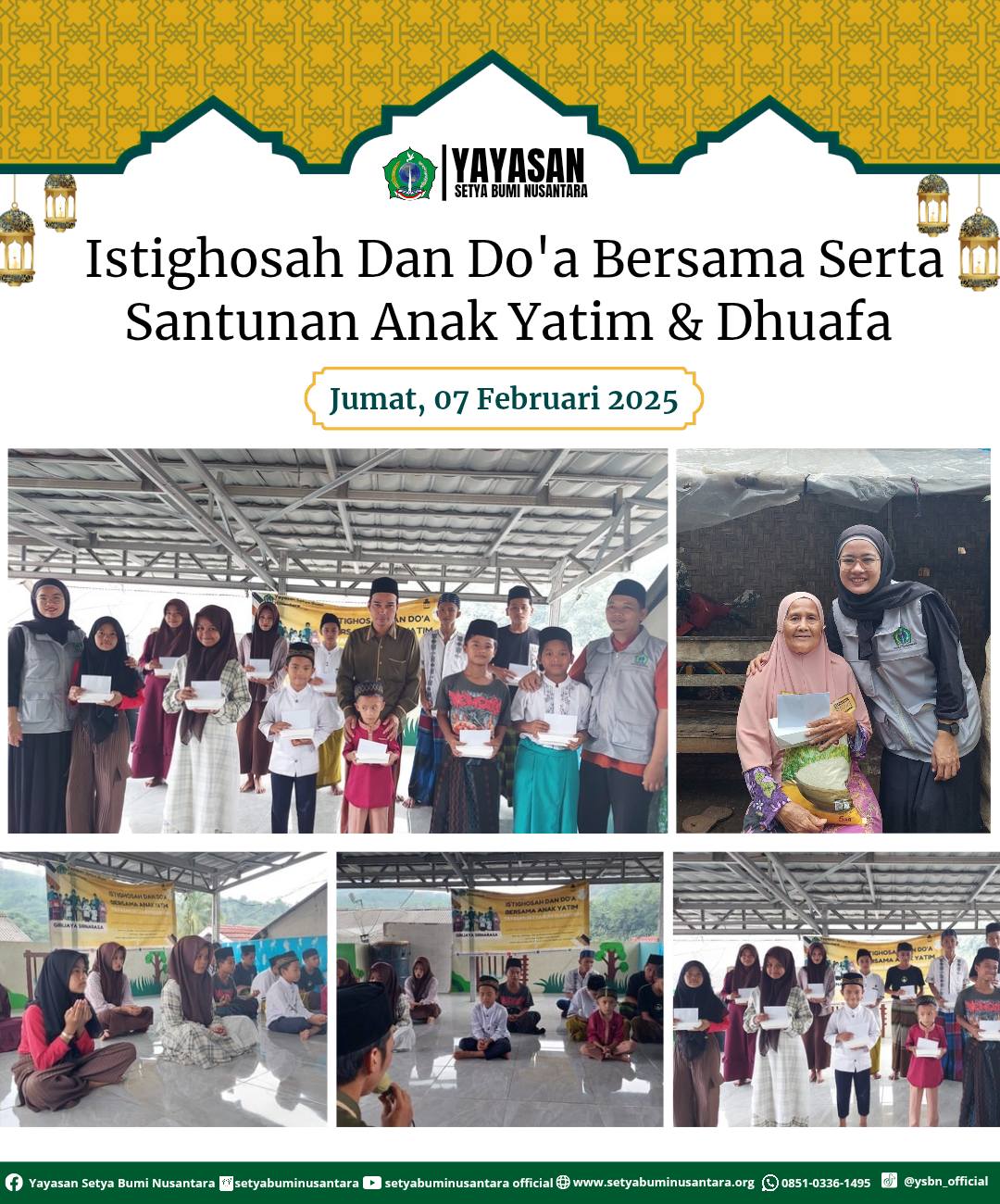 Istighosah & Doa Bersama Serta Santunan Anak Yatim & Dhuafa | Jum’at, 7 Februari 2025