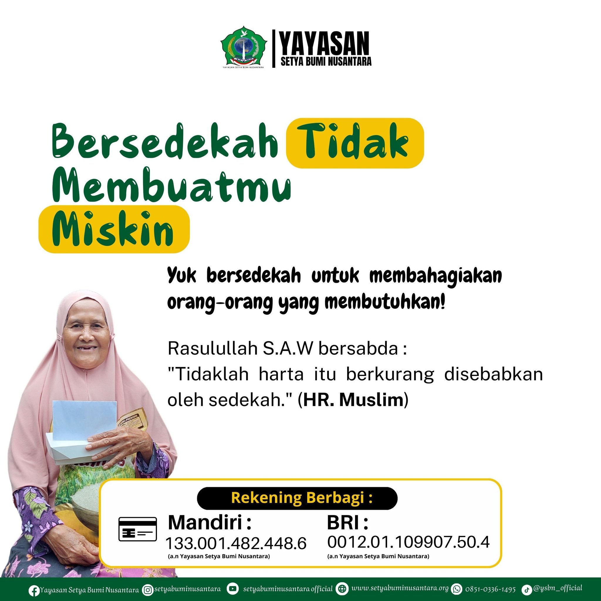 Bersedekah Tidak Membuatmu Miskin