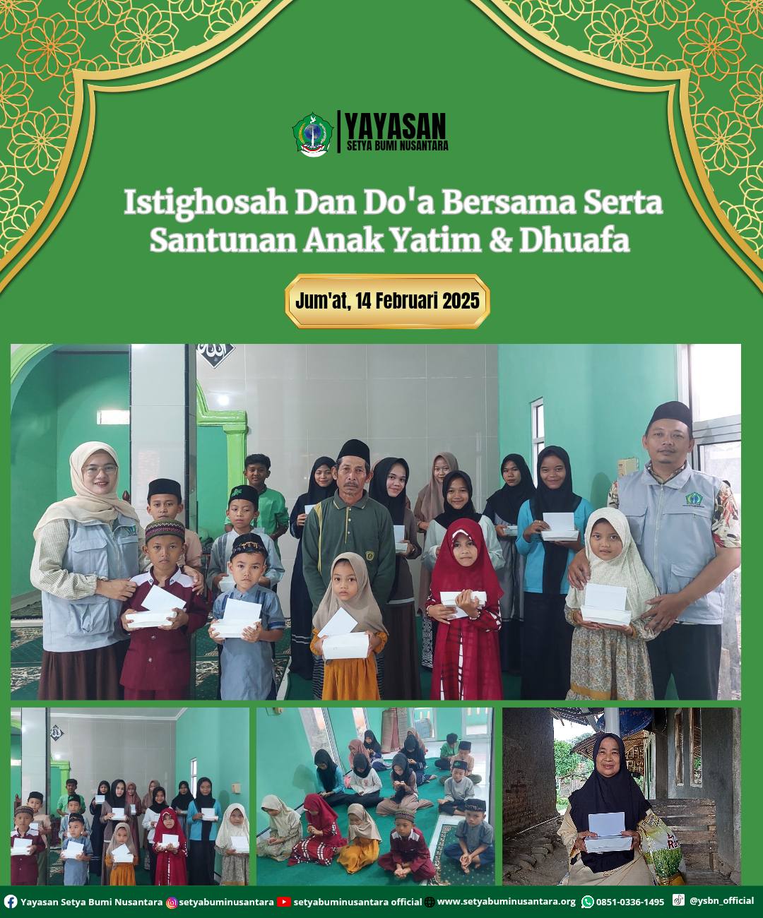 Istighosah & Doa Bersama Serta Santunan Anak Yatim & Dhuafa | Jum’at, 14 Februari 2025