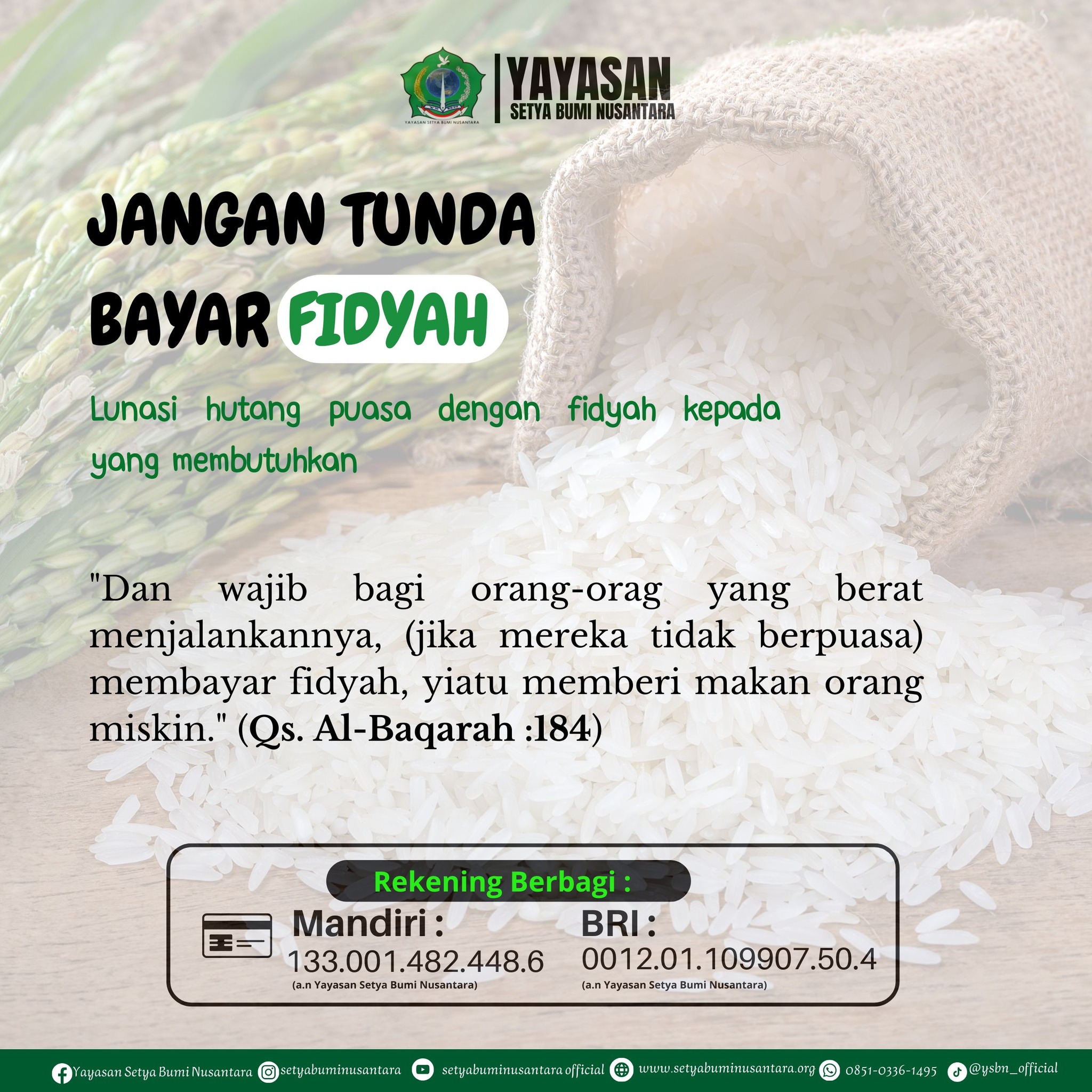 Jangan Tunda Bayar Fidyah