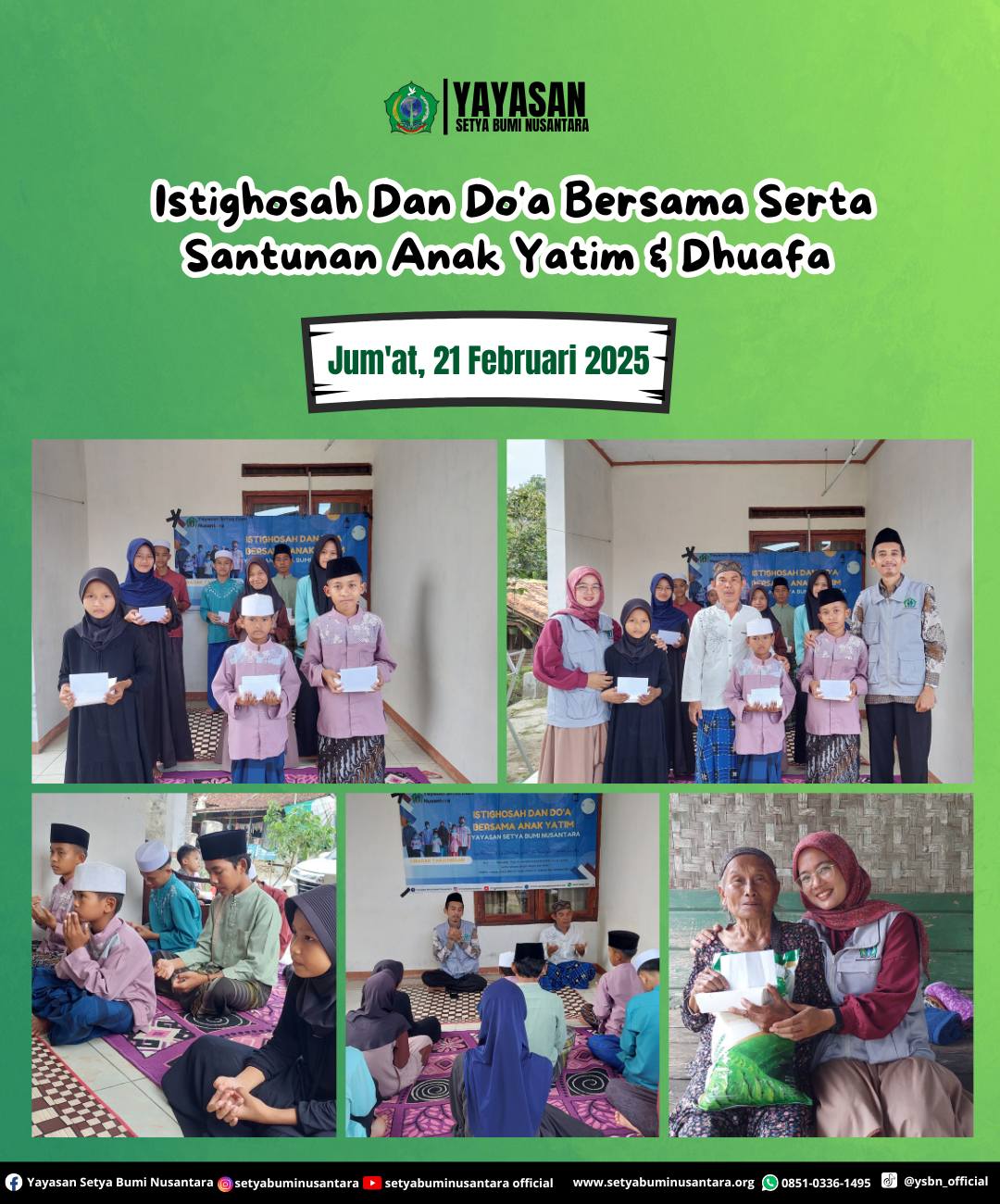 Istighosah & Doa Bersama Serta Santunan Anak Yatim & Dhuafa | Jum’at, 21 Februari 2025