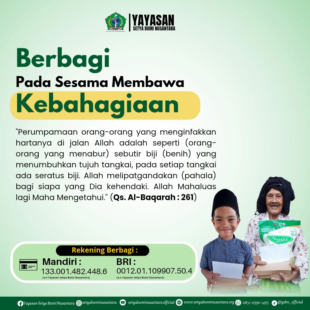 Berbagi Pada Sesama Membawa Kebahagiaan