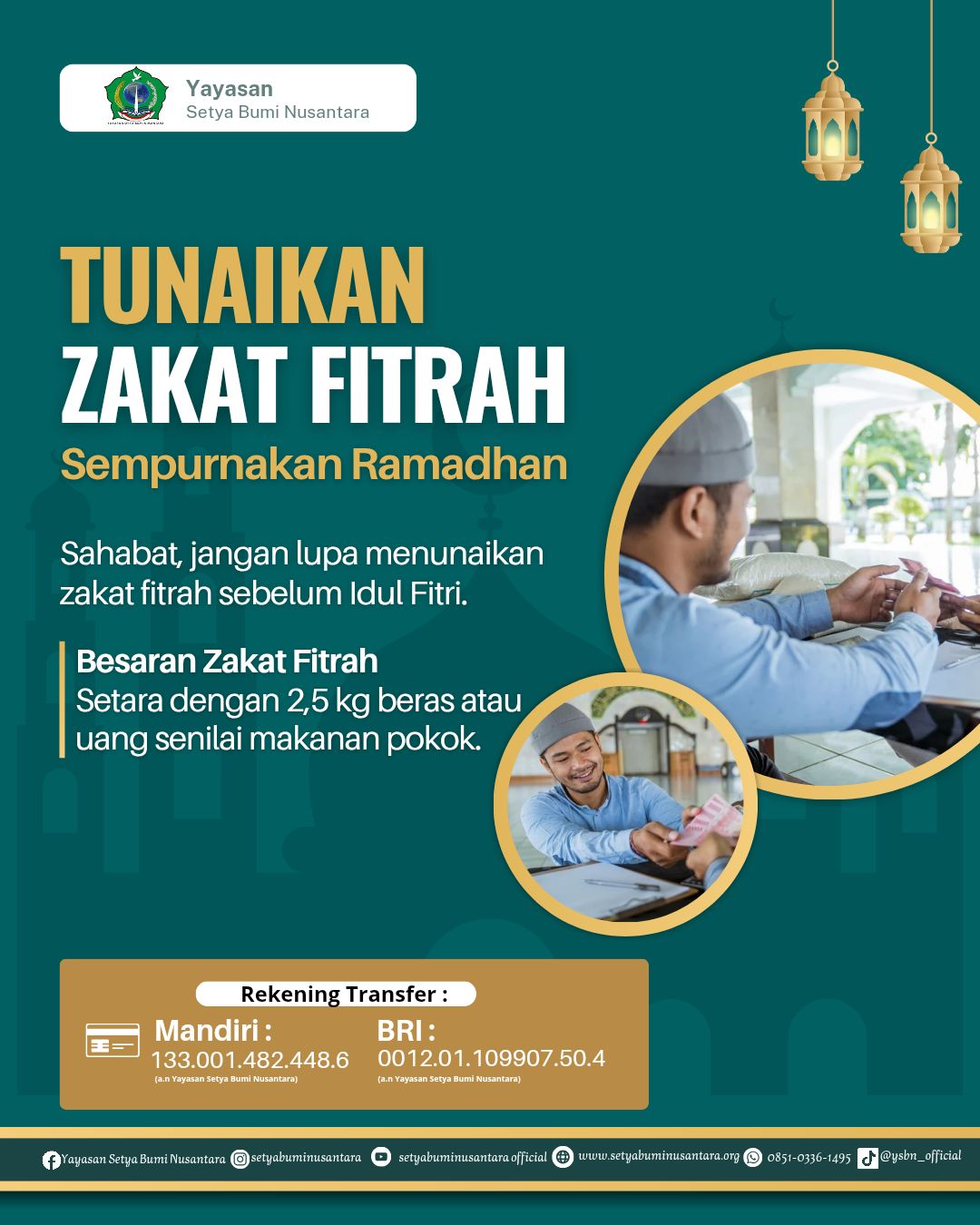 Tunaikan Zakat Fitrah Sempurnakan Ramadhan