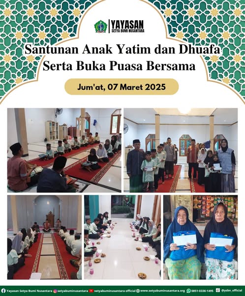 Santunan Anak Yatim & Dhuafa Serta Buka Puasa Bersama| Jum’at, 7 Maret 2025