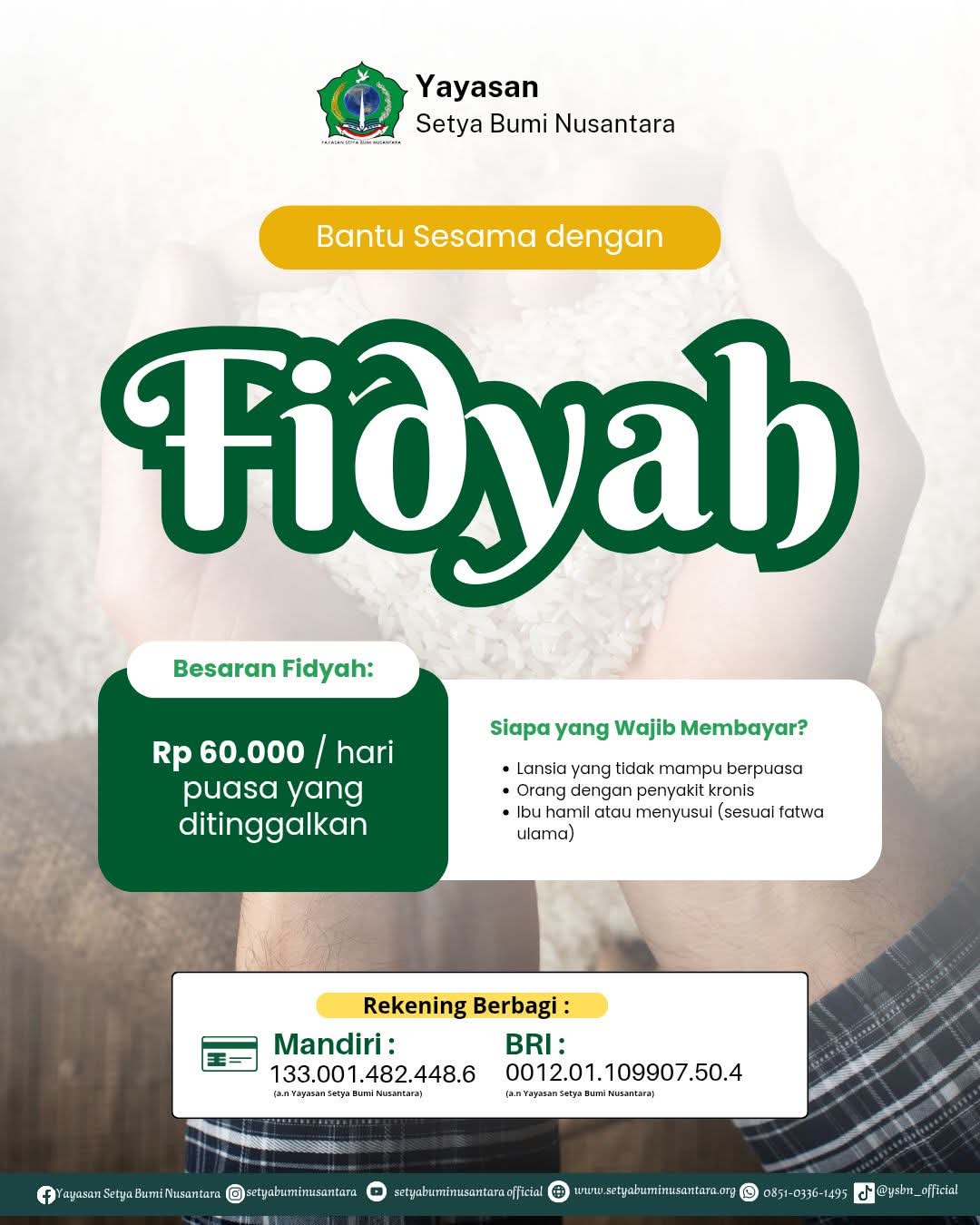 Bantu Sesama Dengan Fidyah