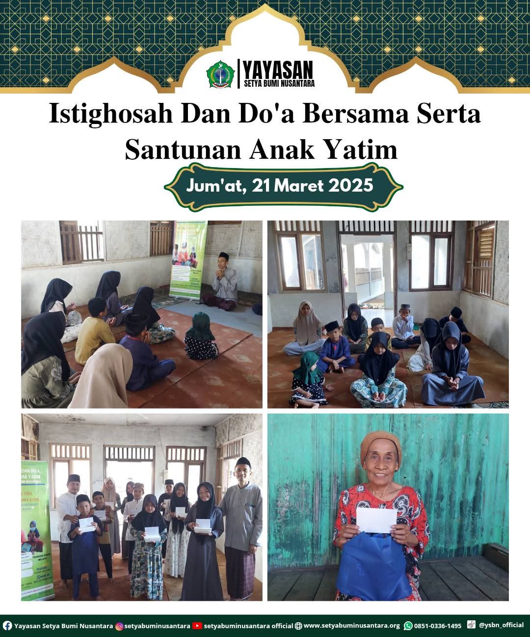 Istighosah dan Doa Bersama Serta Santunan Anak Yatim | Jumat, 21 Maret 2025