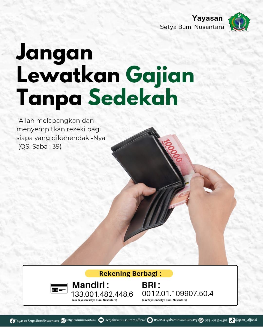 Jangan Lewatkan Gajian Tanpa Sedekah