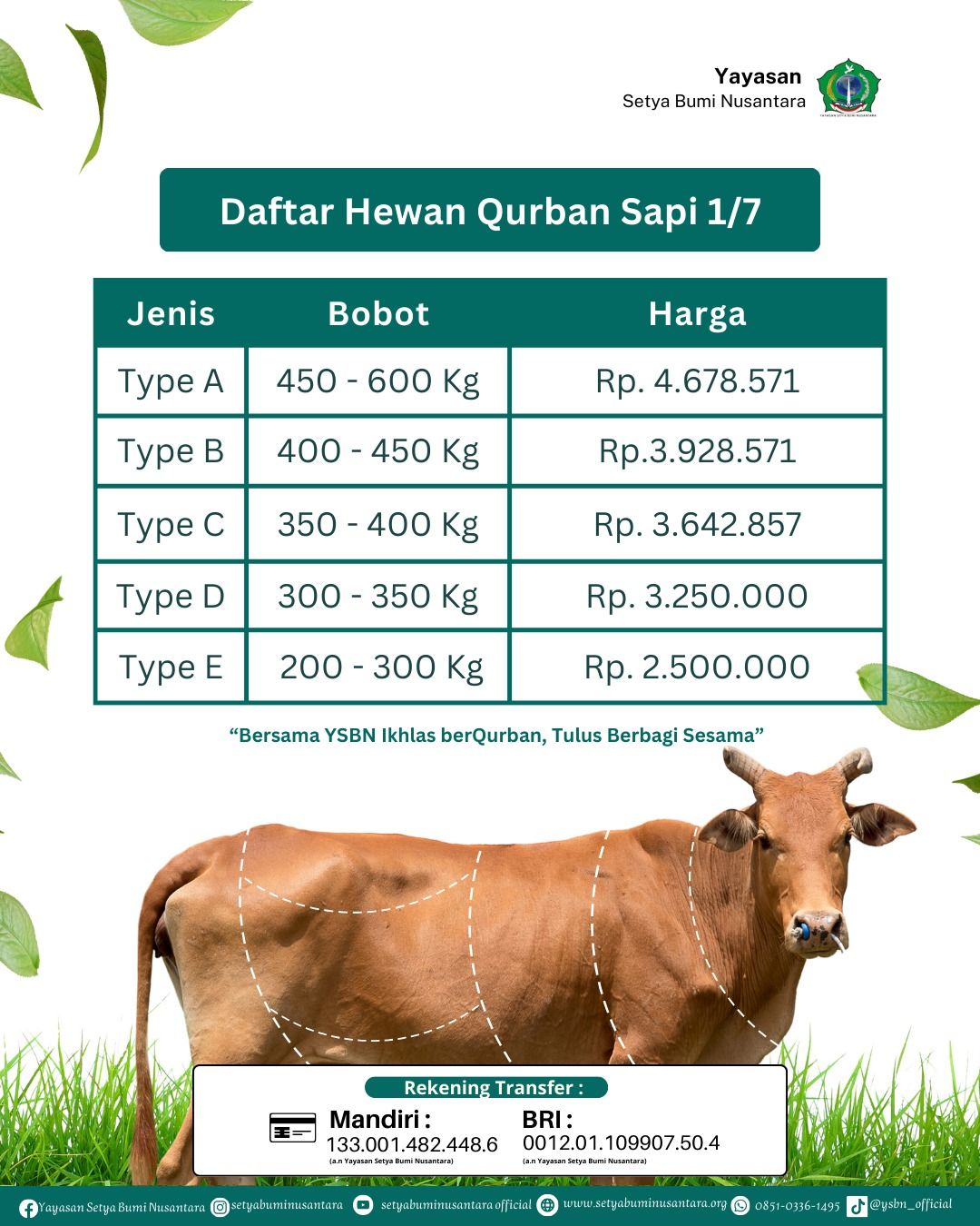 Daftar Hewan Qurban Sapi 1/7