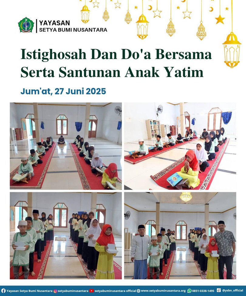 Istighosah dan Doa Bersama Serta Santunan Anak Yatim | Jum’at, 27 Juni 2025