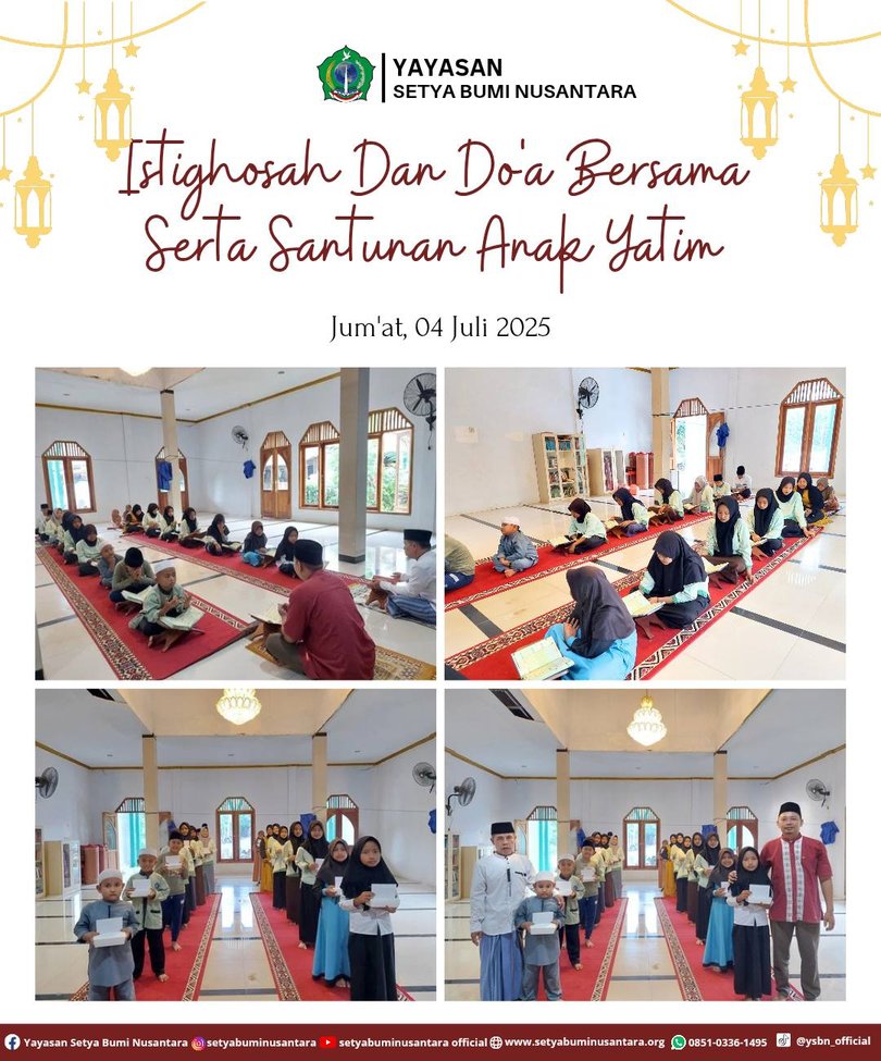 Istighosah dan Doa Bersama Serta Santunan Anak Yatim | Jum’at, 4 Juli 2025