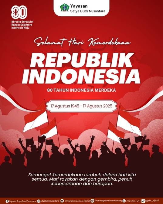 Selamat Hari Kemerdekaan Republik Indonesia Yang Ke-80