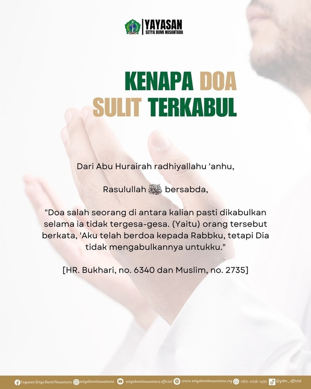 Kenapa Doa Sulit Terkabul?