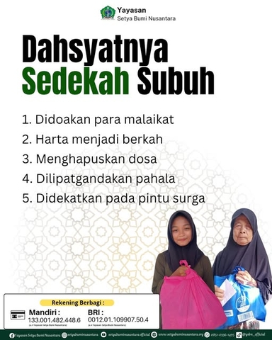 Dahsyatnya Sedekah Shubuh
