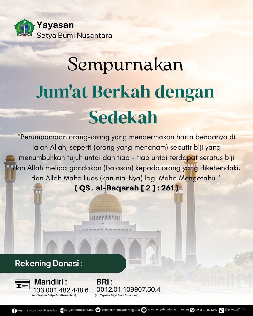 Sempurnakan Jum’at Berkah dengan Sedekah