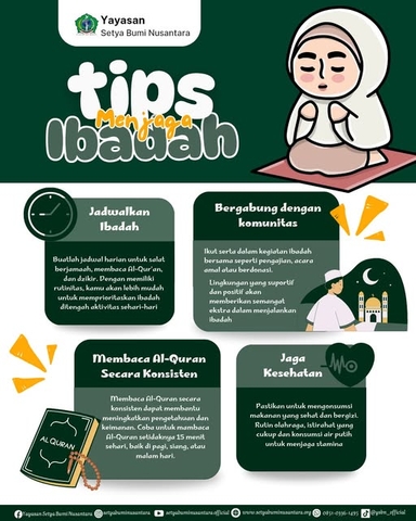 Tips menjaga ibadah