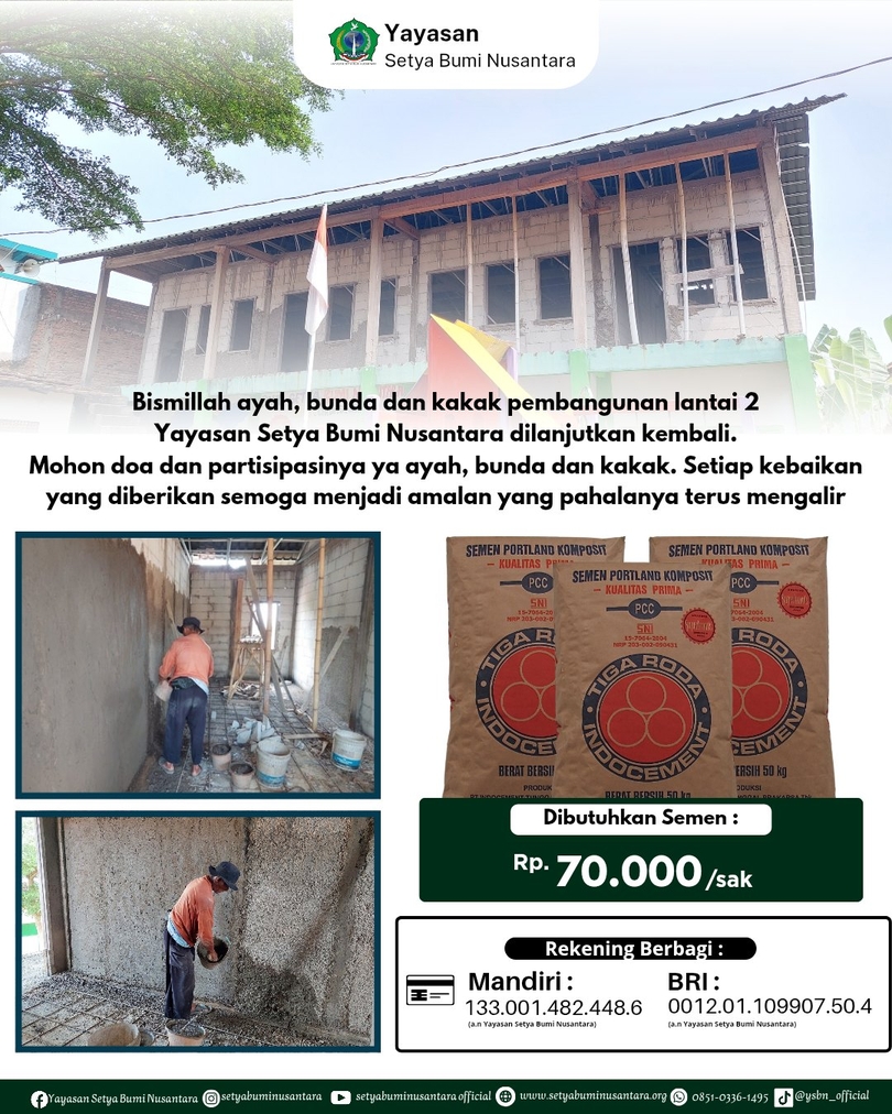 Pembangunan lantai 2