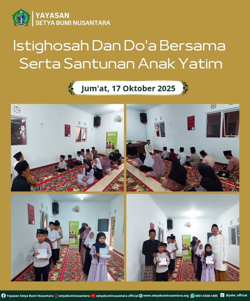 Istighosah dan Doa Bersama Serta Santunan Anak Yatim | Jum’at, 17 Oktober 2025