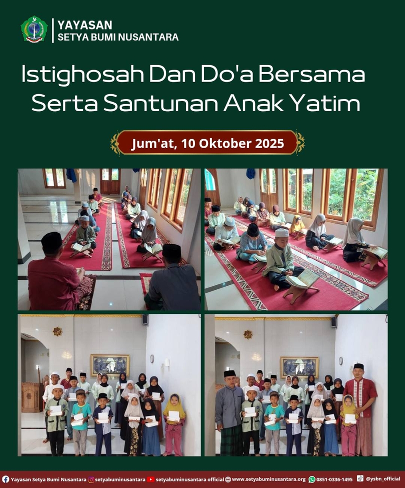 Istighosah dan Doa Bersama Serta Santunan Anak Yatim | Jum’at, 10 Oktober 2025