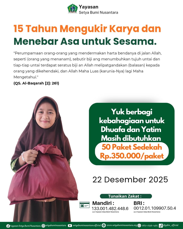 15 Tahun Mengukir Karya dan Menebar Asa untuk Sesama