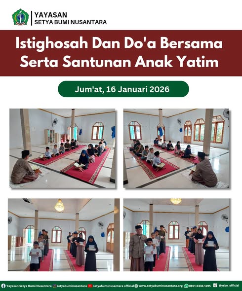 Istighosah dan Doa Bersama Serta Santunan Anak Yatim | Jum’at 16 Januari 2026