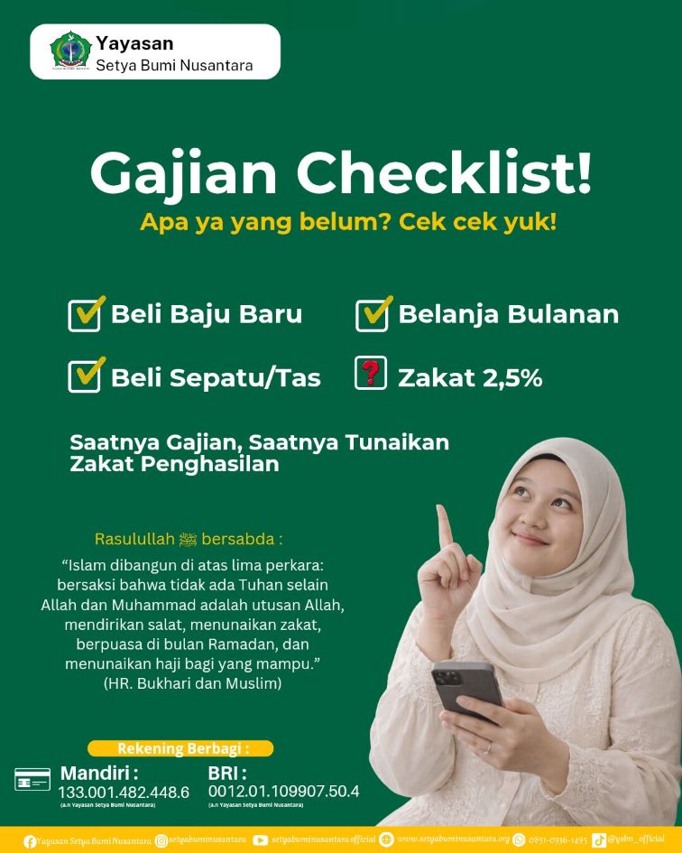 GAJIAN SUDAH DITANGAN TUNAIKAN ZAKAT SEKARANG