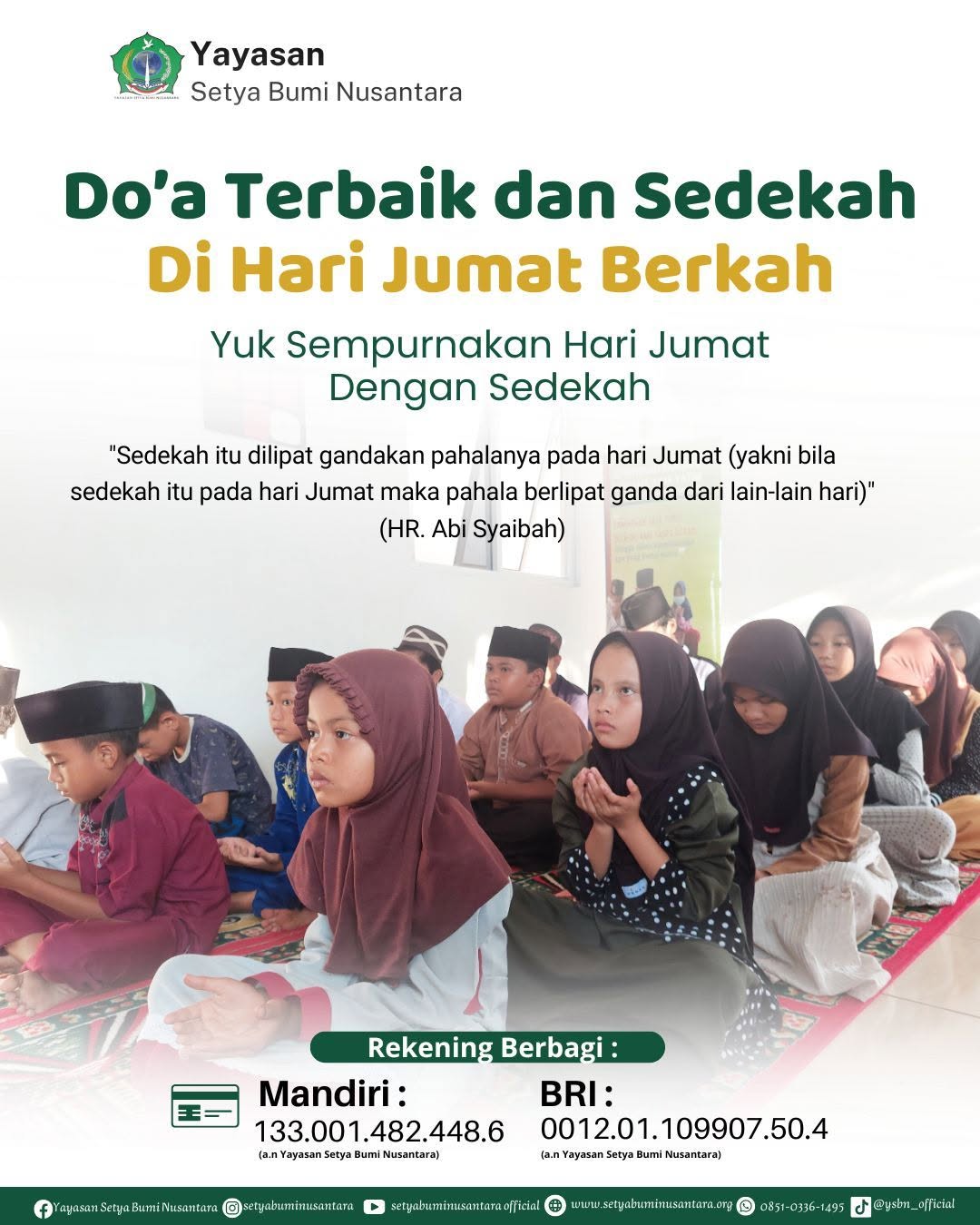 Do’a Terbaik dan Sedekah di Hari Jum’at Berkah
