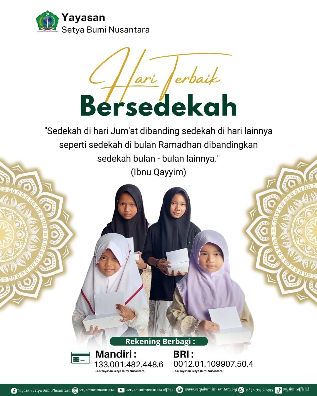 Hari Terbaik Bersedekah