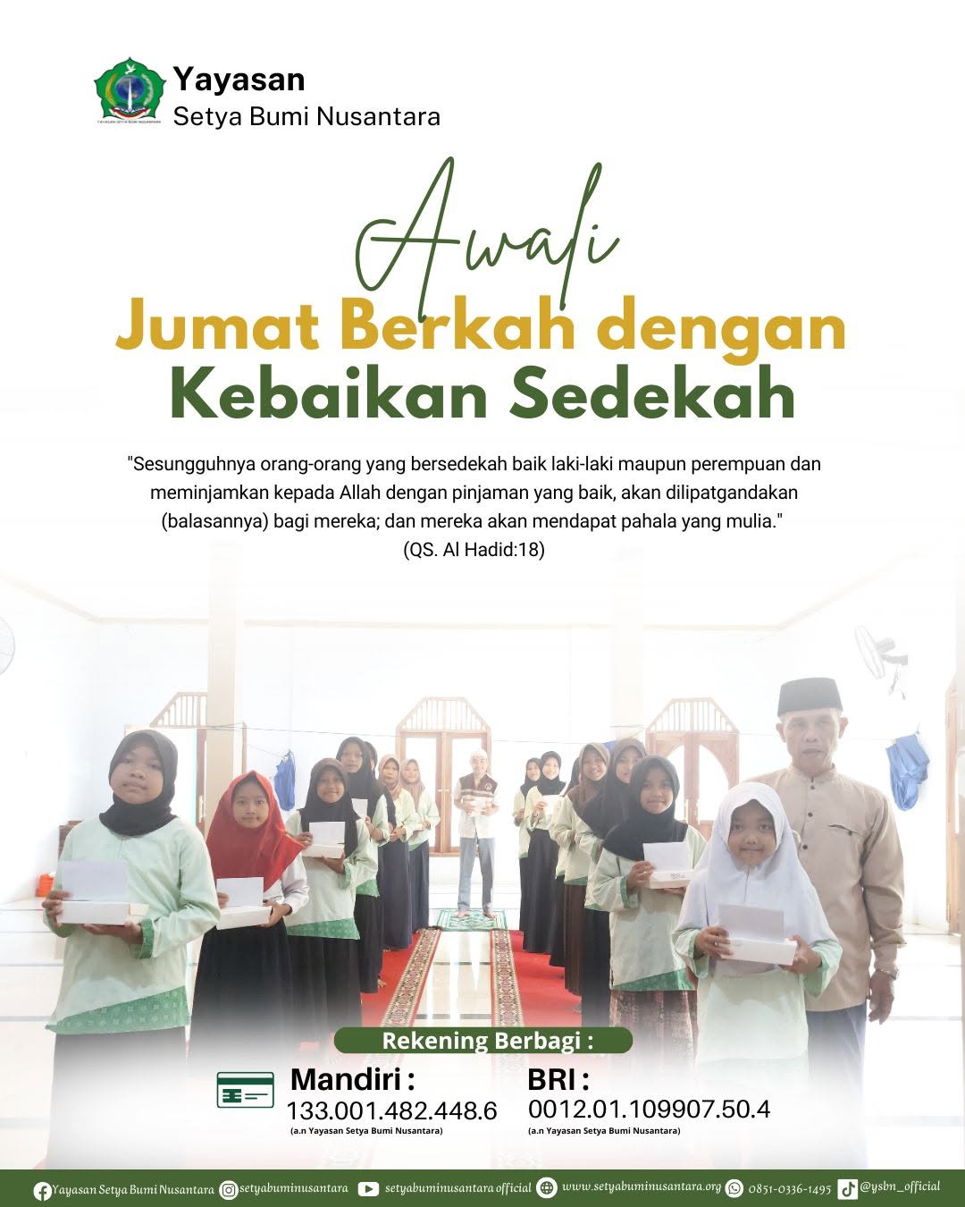 Awali Jum’at Berkah dengan Kebaikan Sedekah