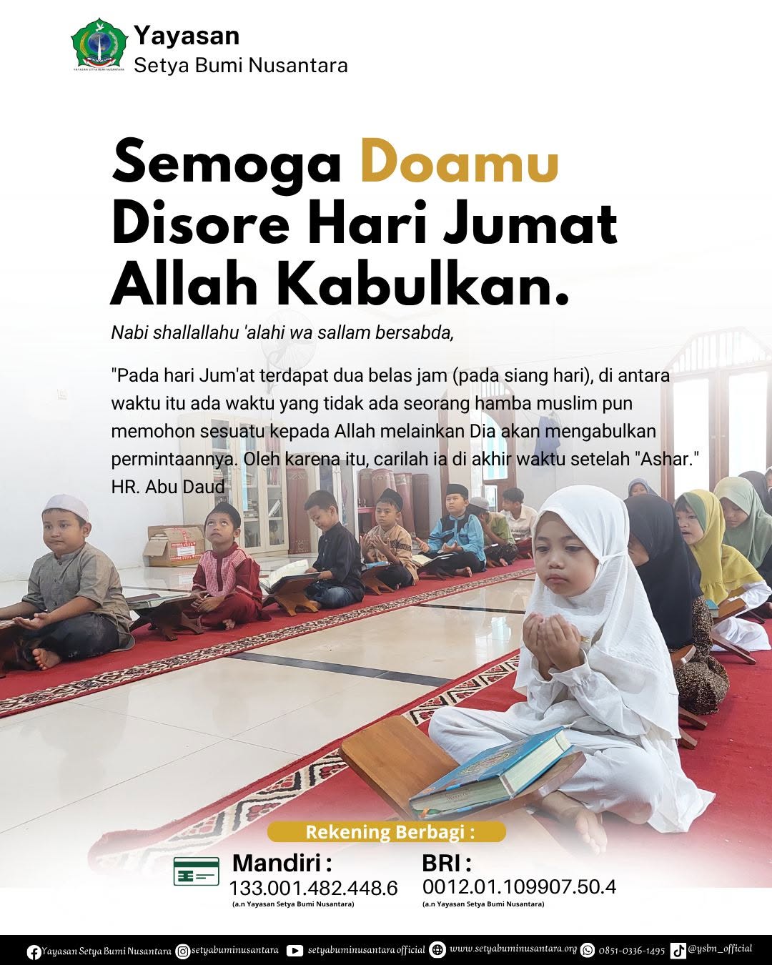 Semoga Doamu di Sore Hari Jum’at Allah Kabulkan
