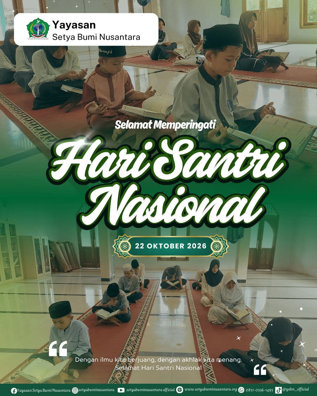 Selamat Hari Santri Nasional | 22 Oktober 2026